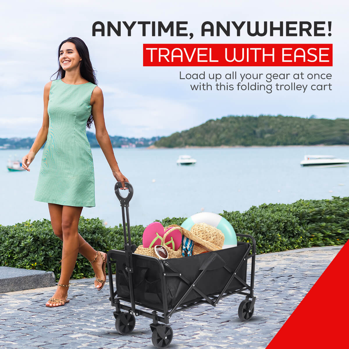 Folding Beach Wagon Trolley