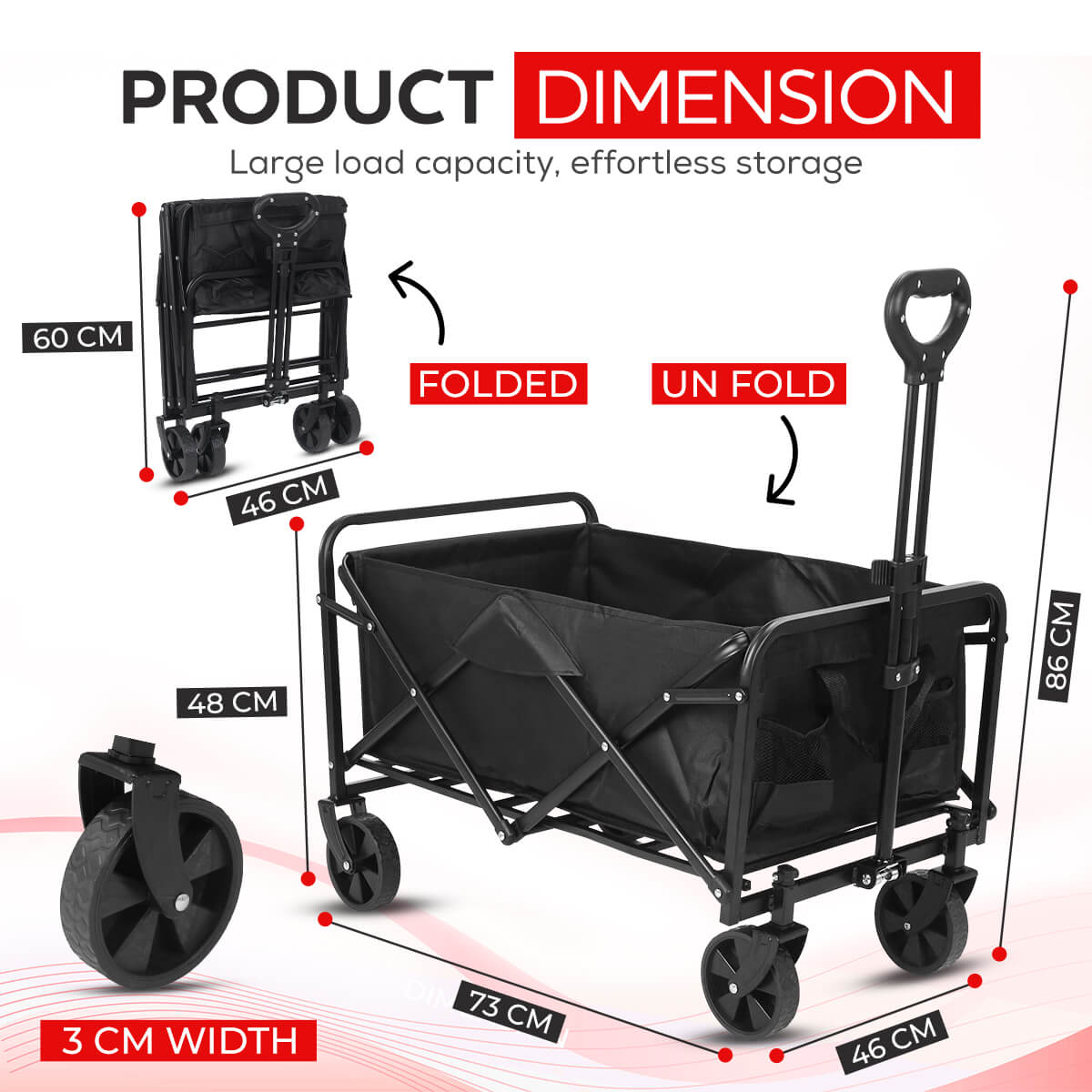 Folding Beach Wagon Trolley