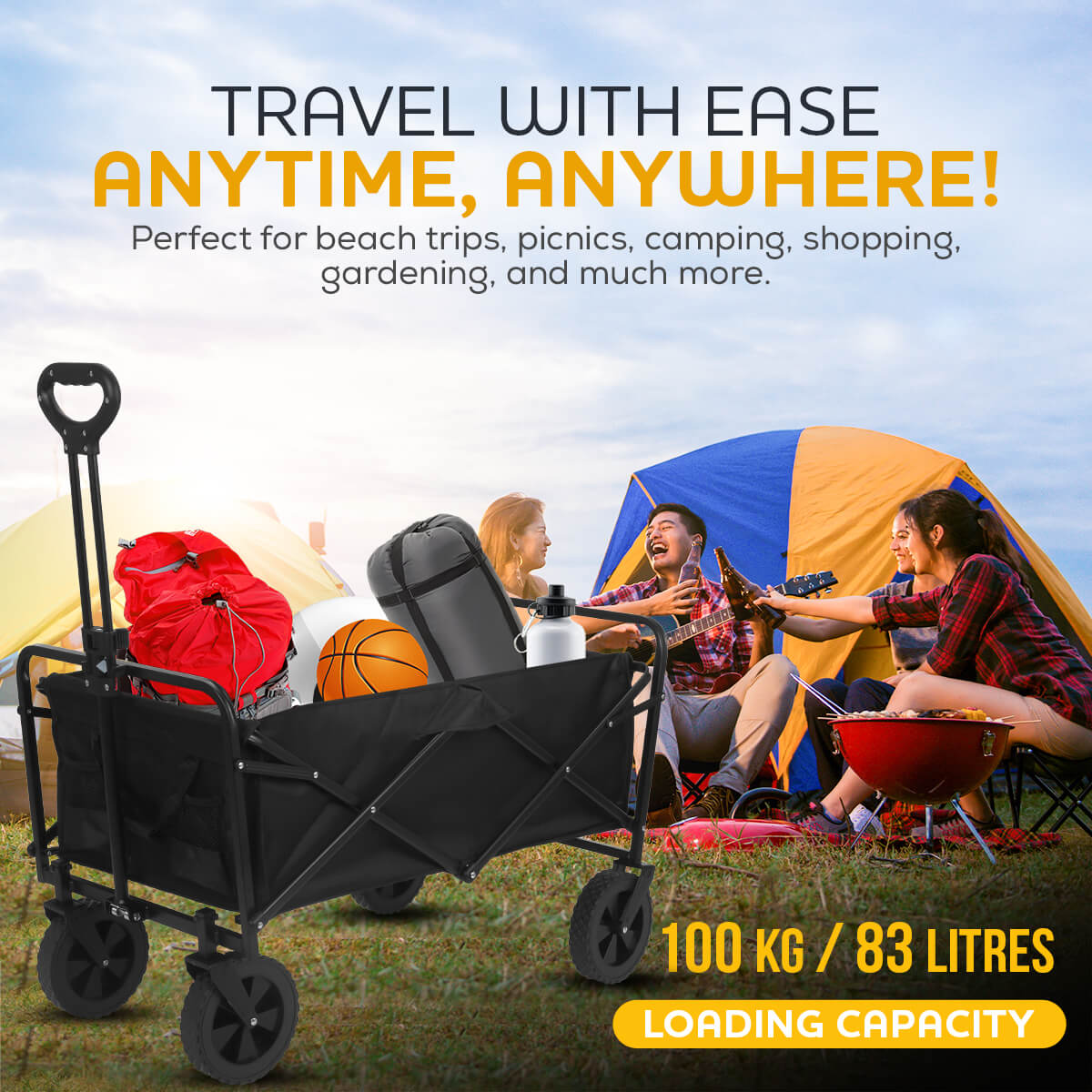 Folding Beach Wagon Trolley